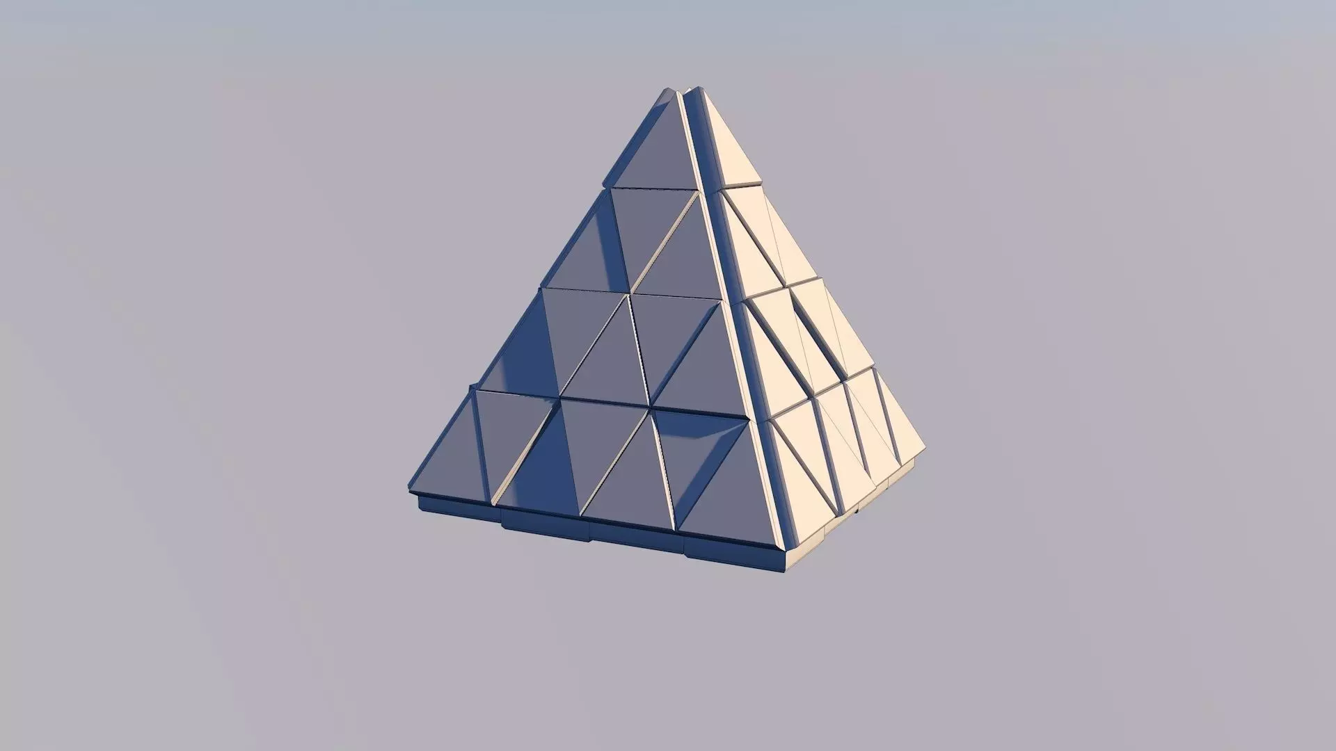 Sci Fi Pyramid Shape Triangle Low-poly 3D model 3D model_0