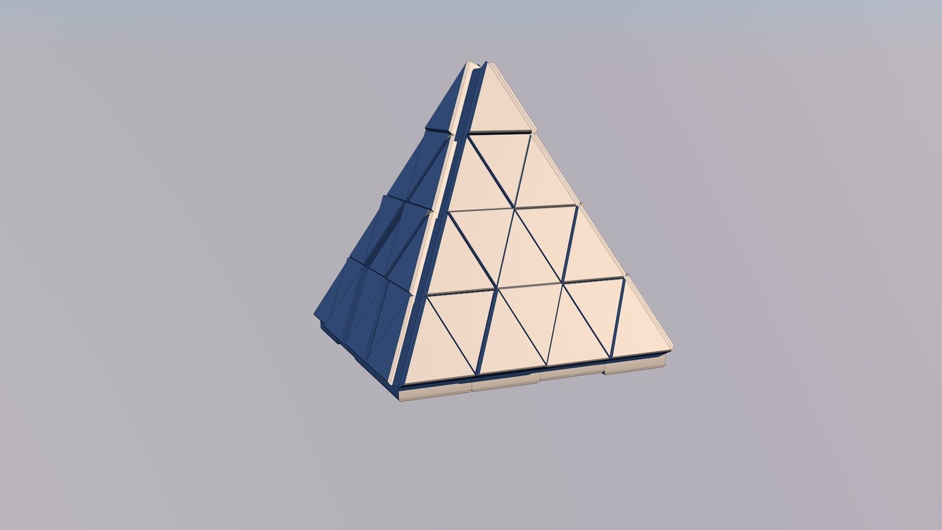 Sci Fi Pyramid Shape Triangle Low-poly 3D model 3D model_11