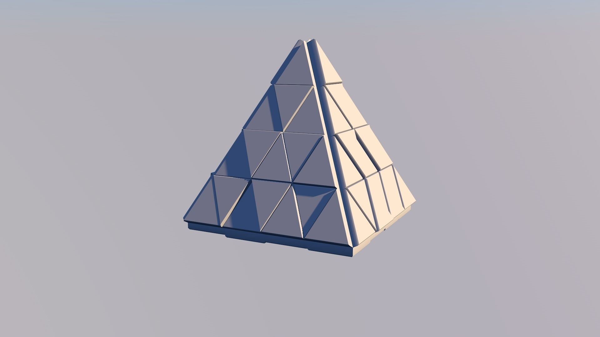 Sci Fi Pyramid Shape Triangle Low-poly 3D model 3D model_4