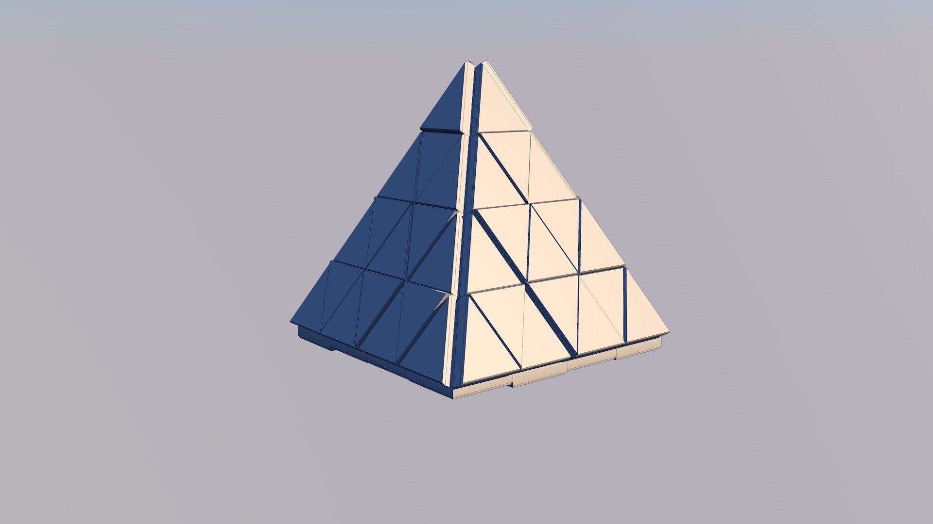 Sci Fi Pyramid Shape Triangle Low-poly 3D model 3D model_9