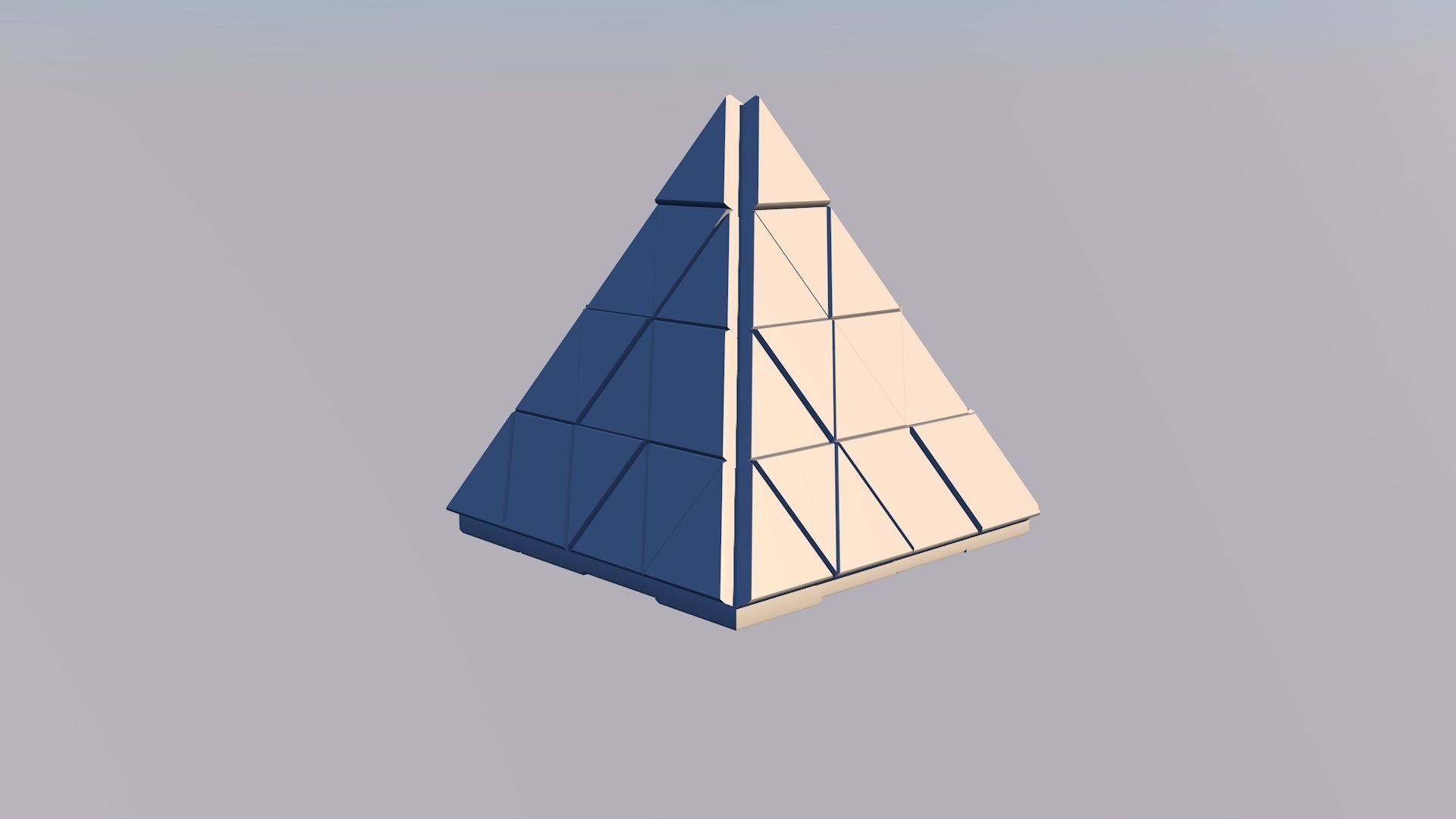 Sci Fi Pyramid Shape Triangle Low-poly 3D model 3D model_1