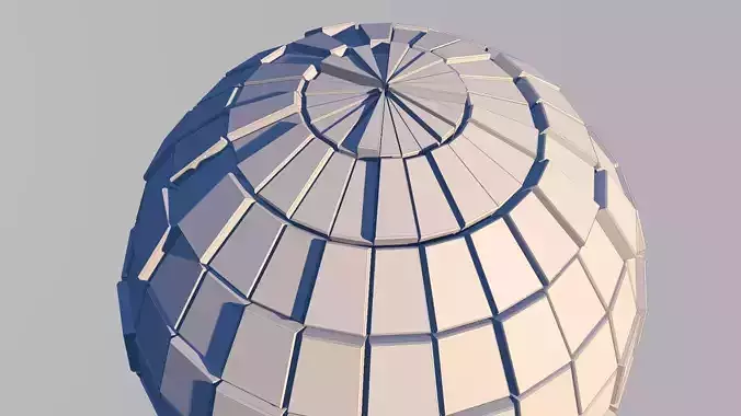 Sci Fi Sphere Shape Triangle Low-poly 3D model 2019