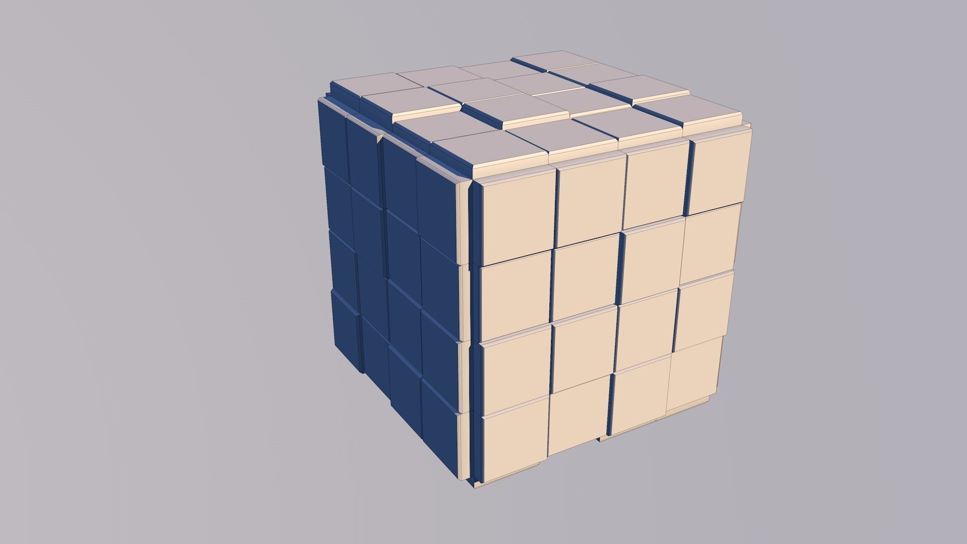 Sci Fi Cube Square Shape Triangle Low-poly 3D model 3D model_8