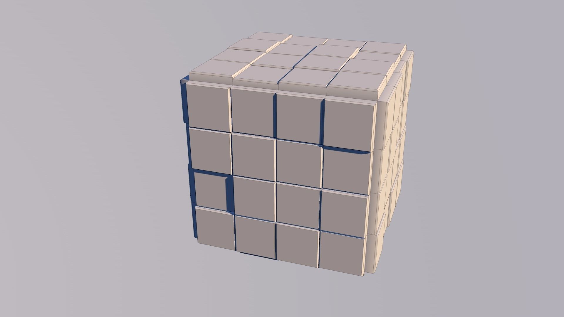 Sci Fi Cube Square Shape Triangle Low-poly 3D model 3D model_10