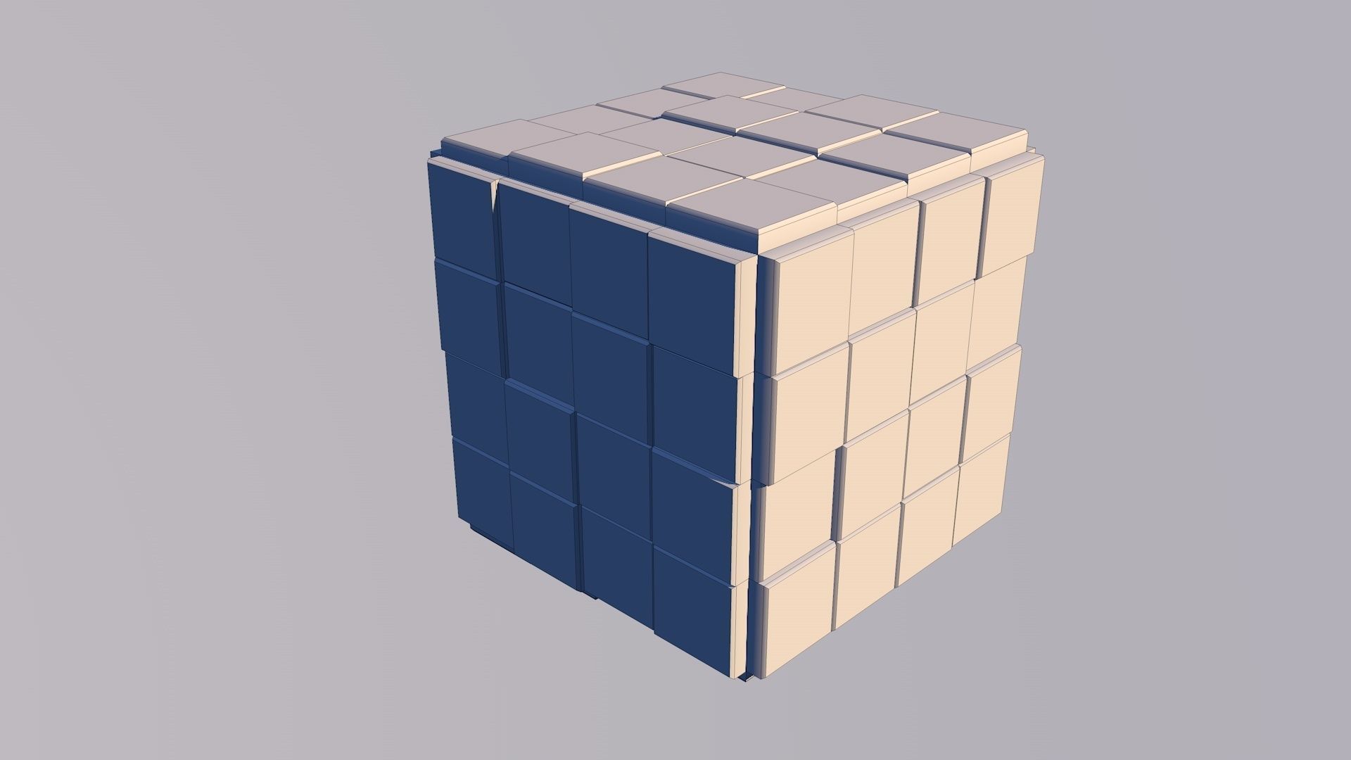 Sci Fi Cube Square Shape Triangle Low-poly 3D model 3D model_11
