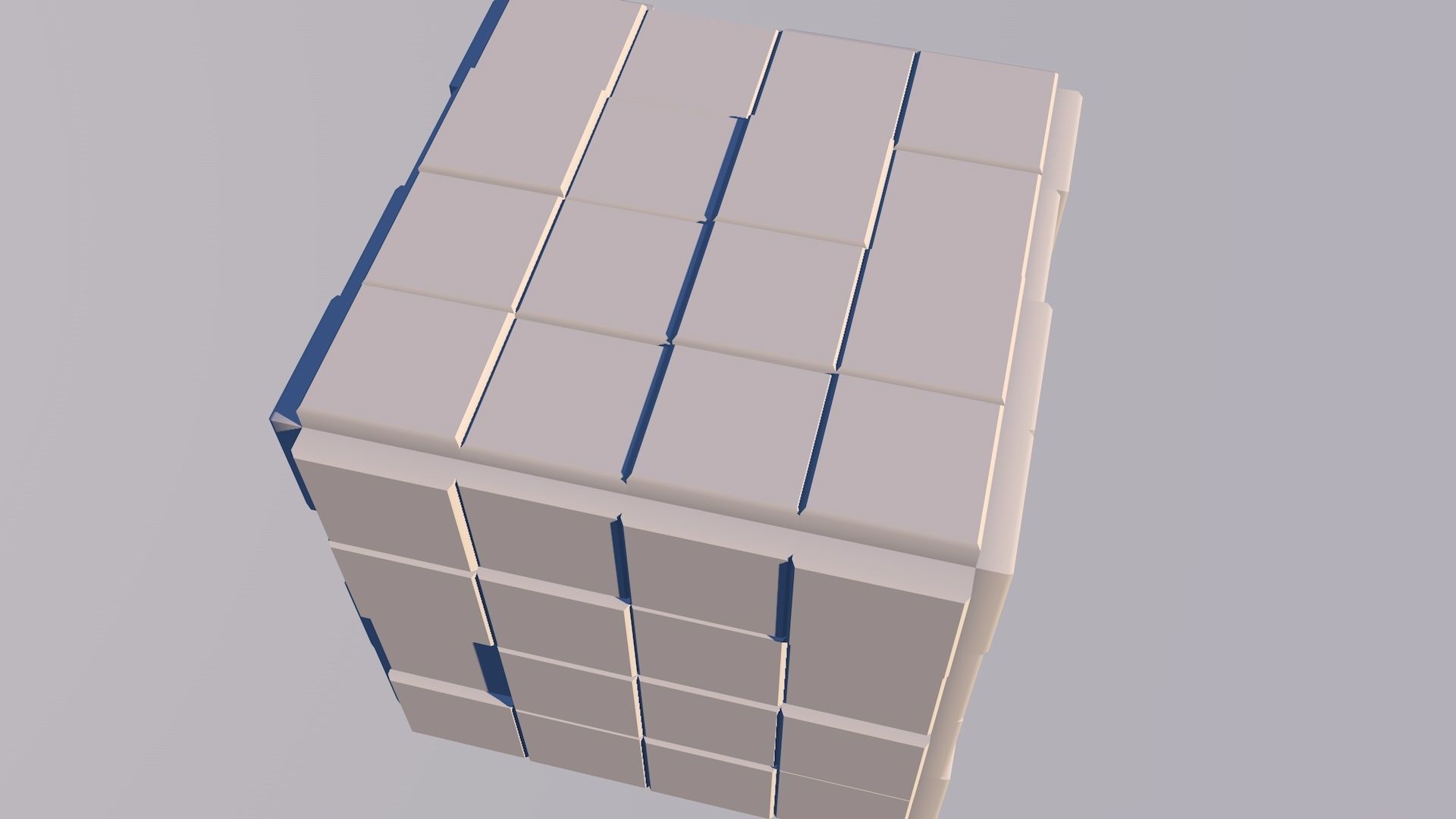 Sci Fi Cube Square Shape Triangle Low-poly 3D model 3D model_5