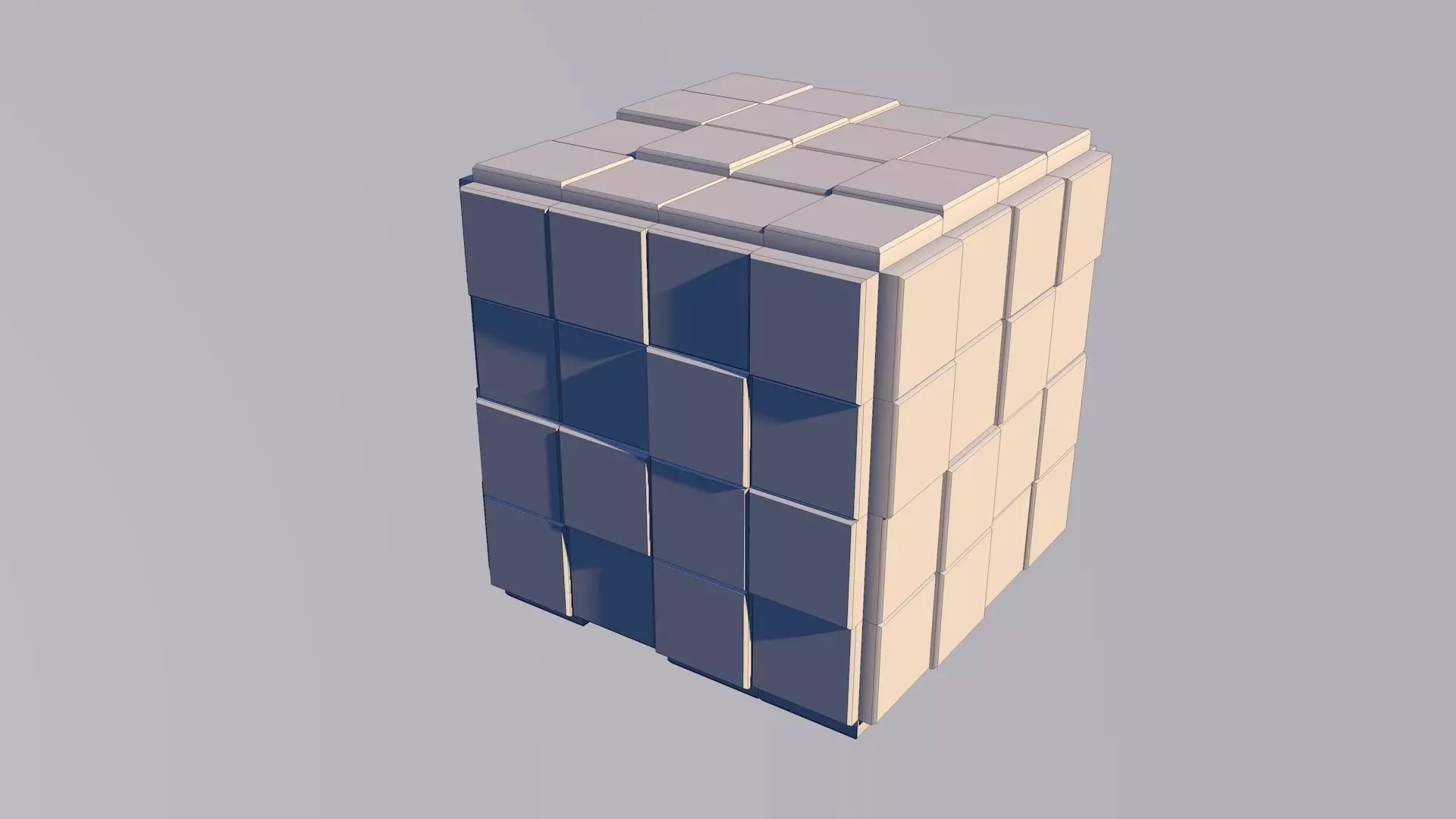 Sci Fi Cube Square Shape Triangle Low-poly 3D model 3D model_0