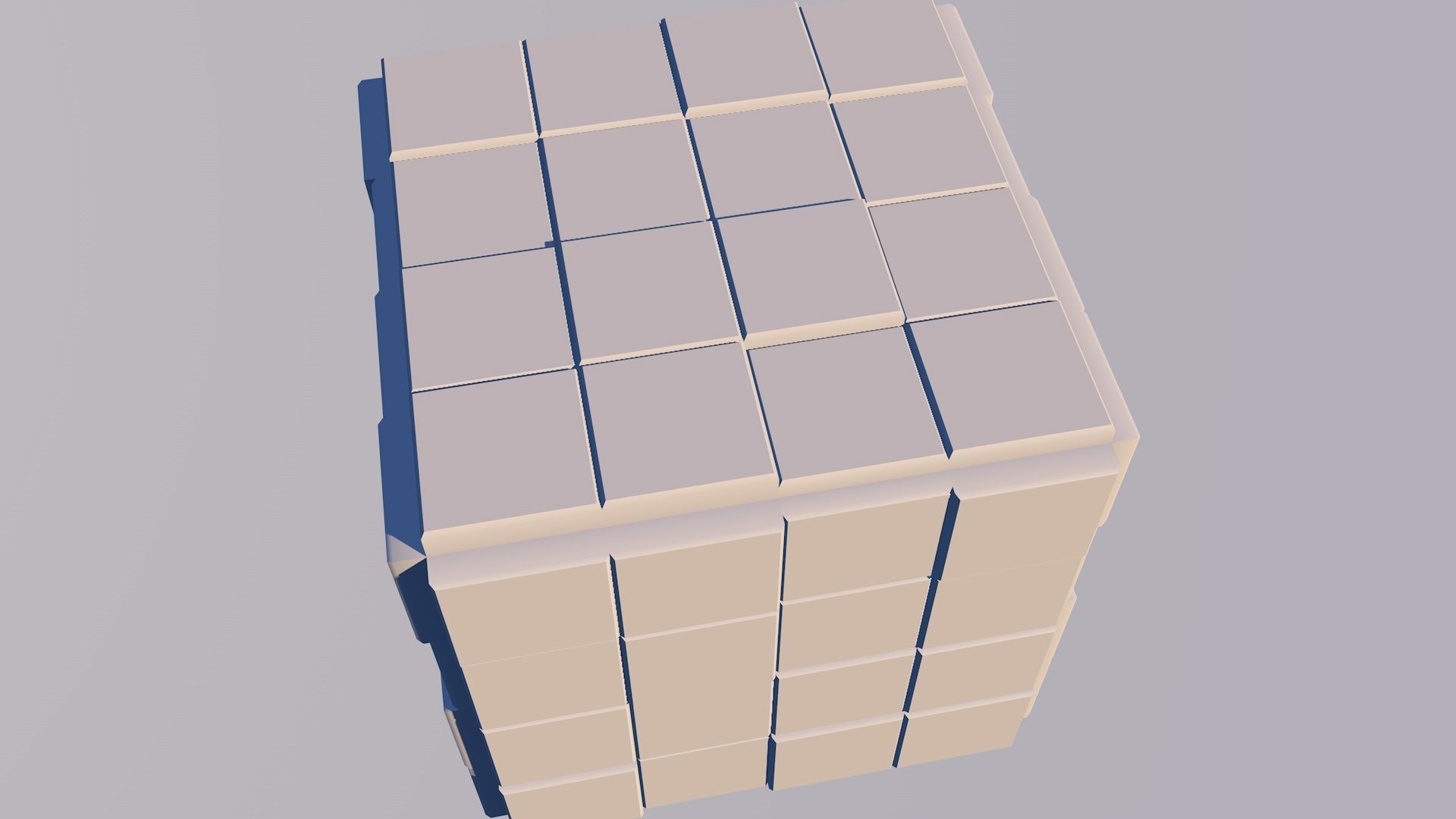 Sci Fi Cube Square Shape Triangle Low-poly 3D model 3D model_4