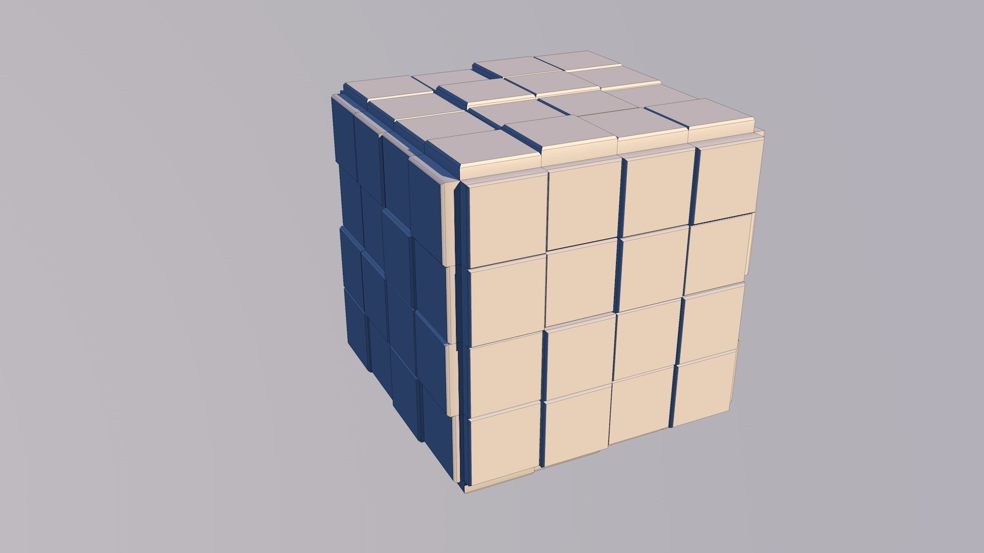 Sci Fi Cube Square Shape Triangle Low-poly 3D model 3D model_7