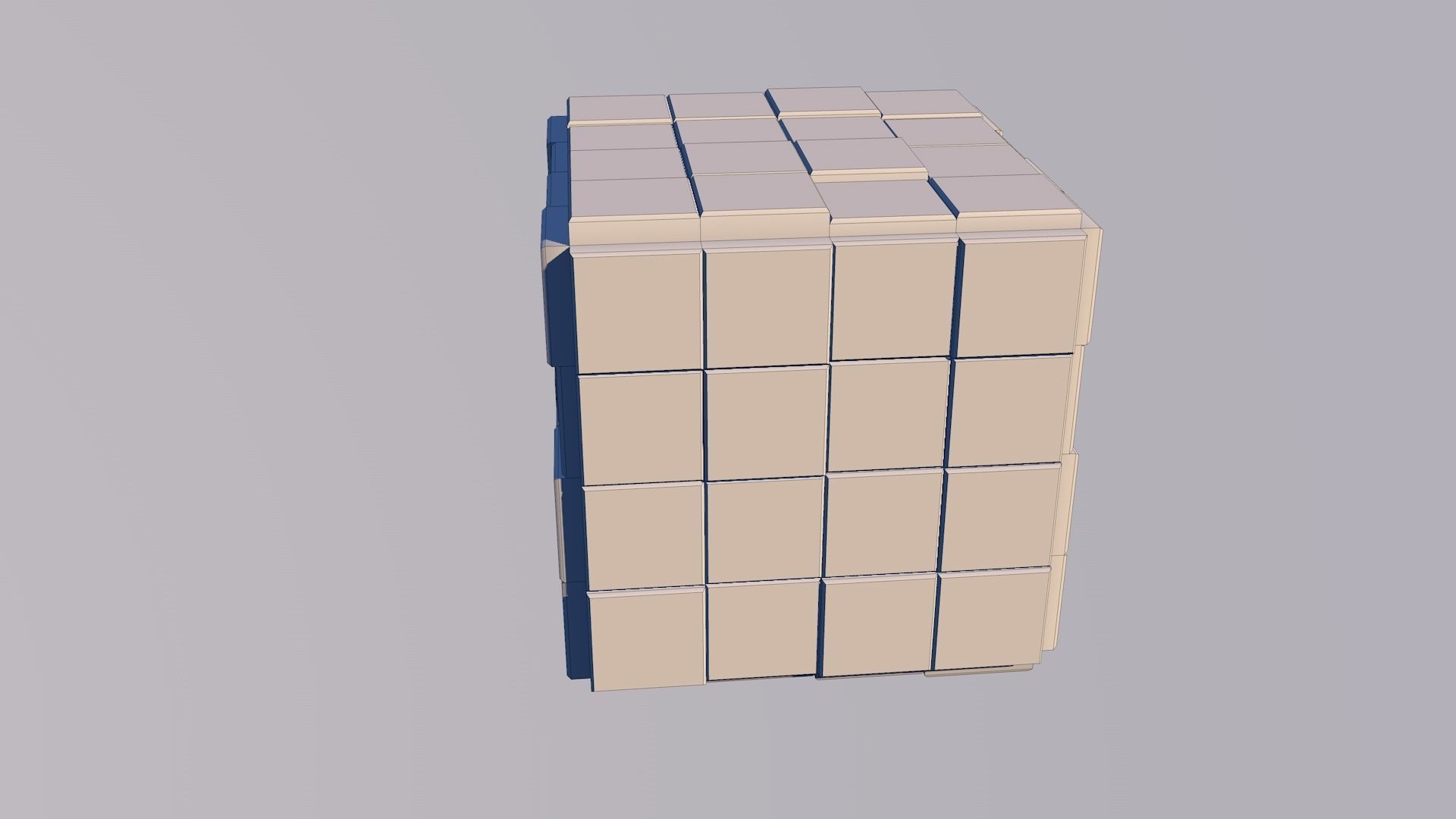 Sci Fi Cube Square Shape Triangle Low-poly 3D model 3D model_9