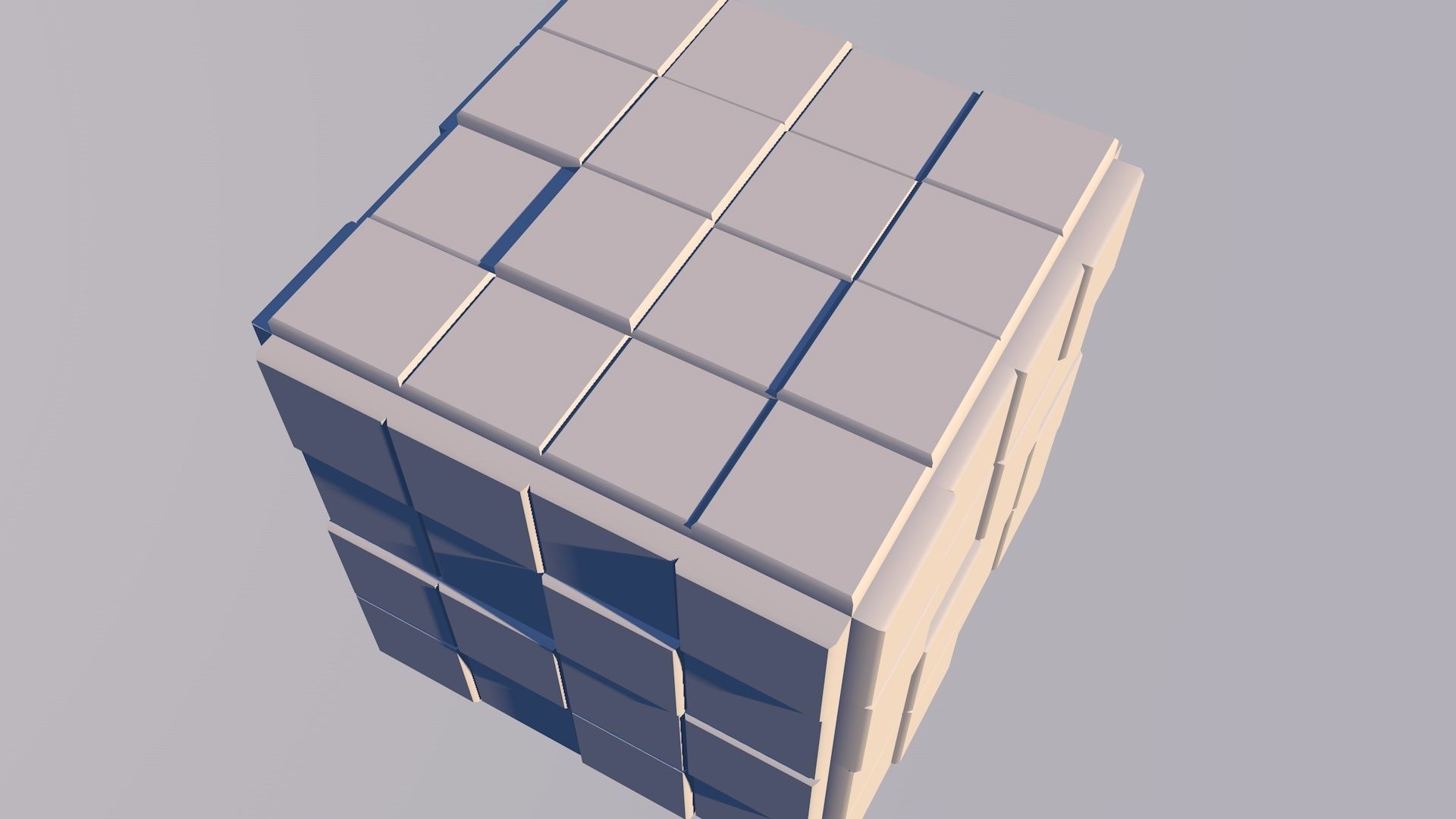 Sci Fi Cube Square Shape Triangle Low-poly 3D model 3D model_1