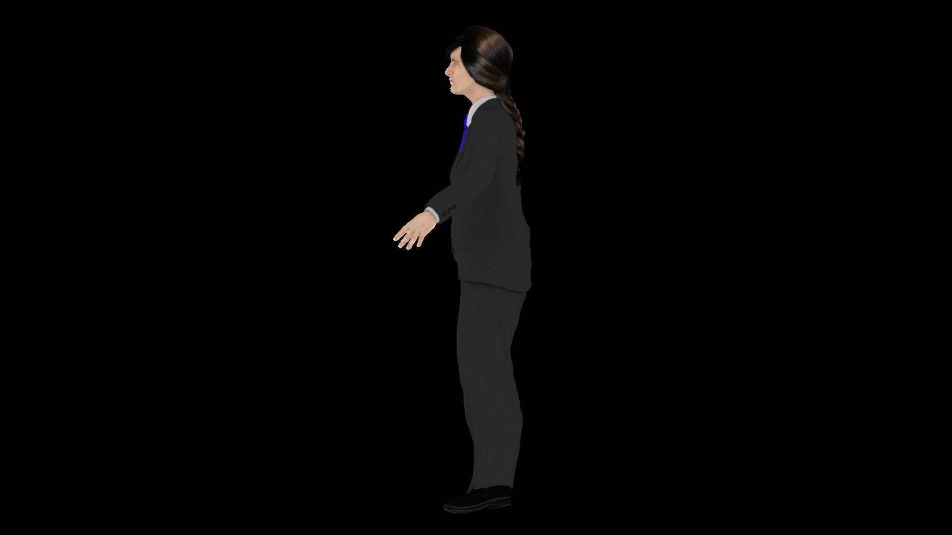 Model 7 man in suit 3D model_2