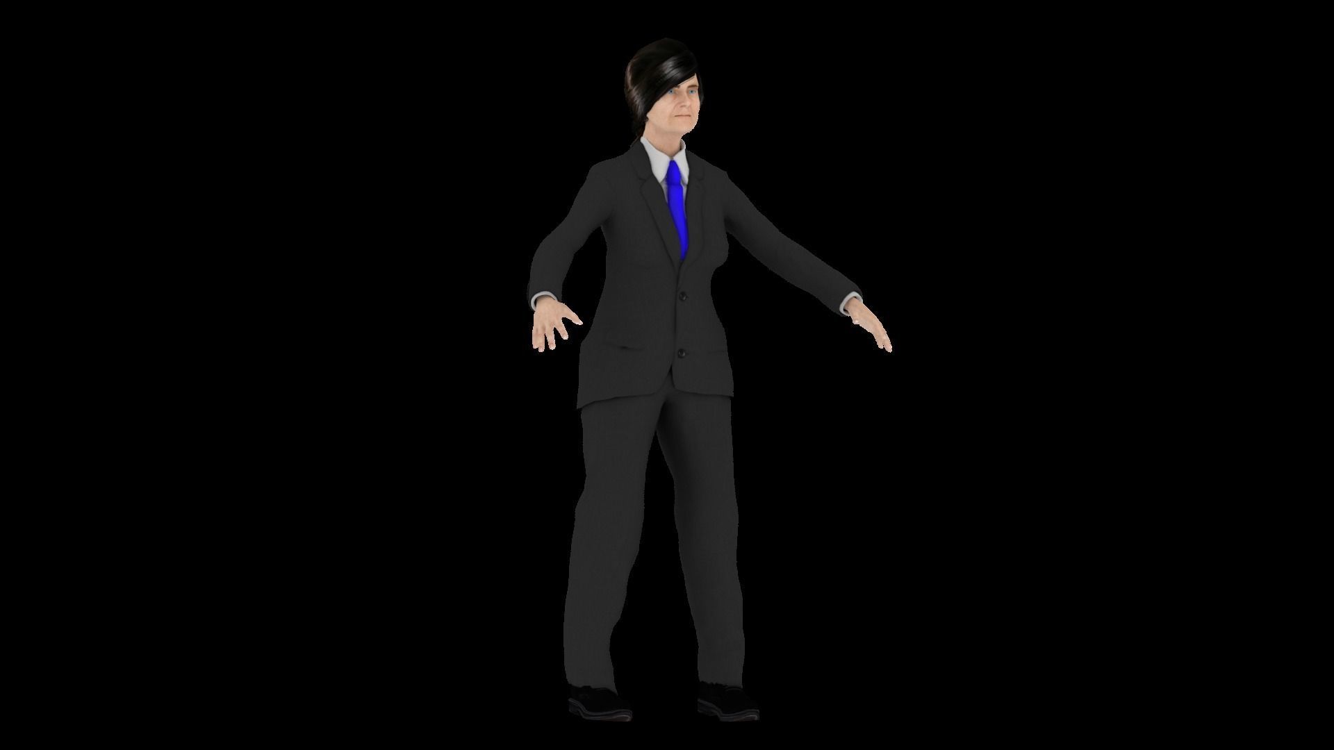 Model 7 man in suit 3D model_4