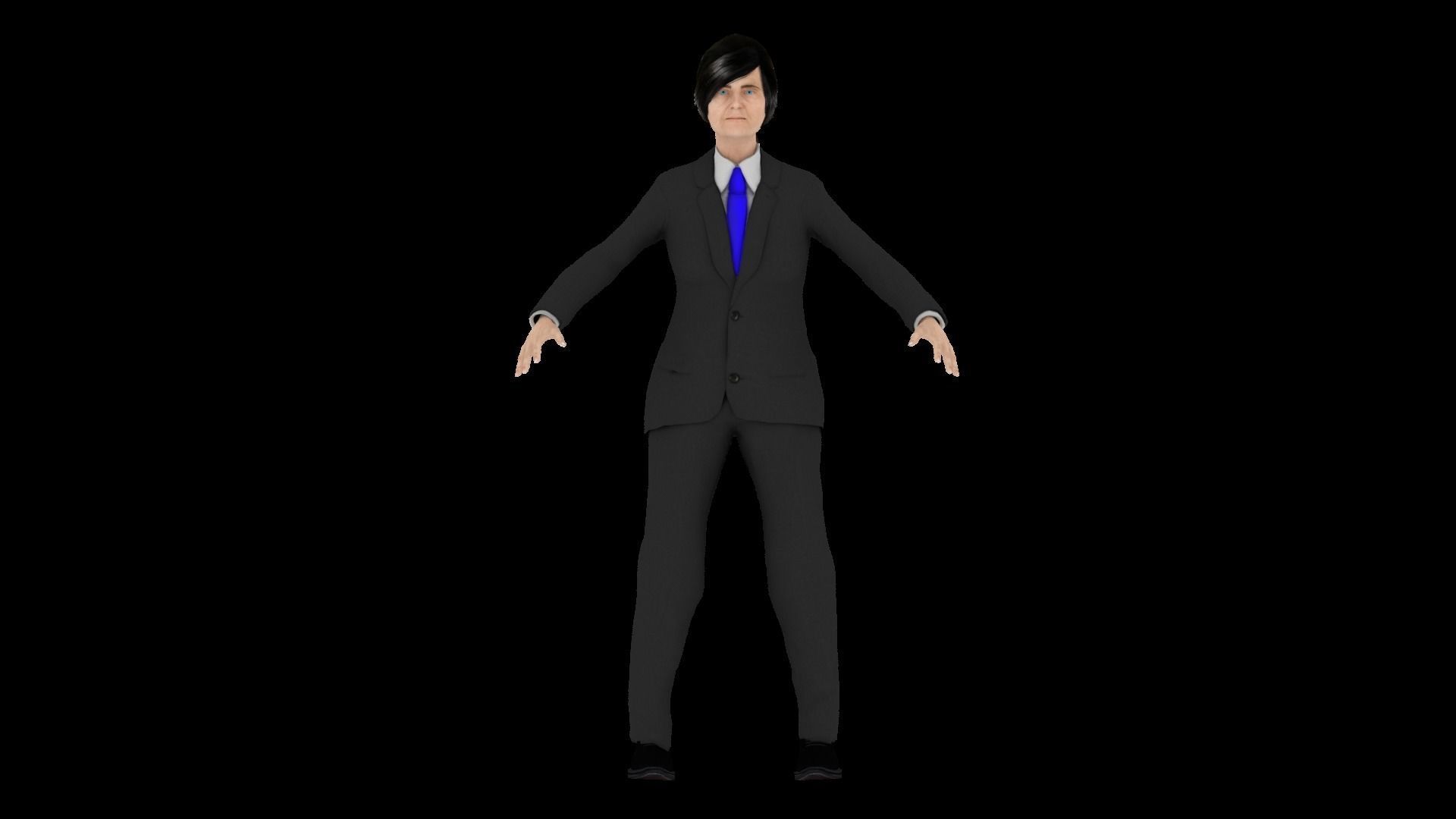 Model 7 man in suit 3D model_1
