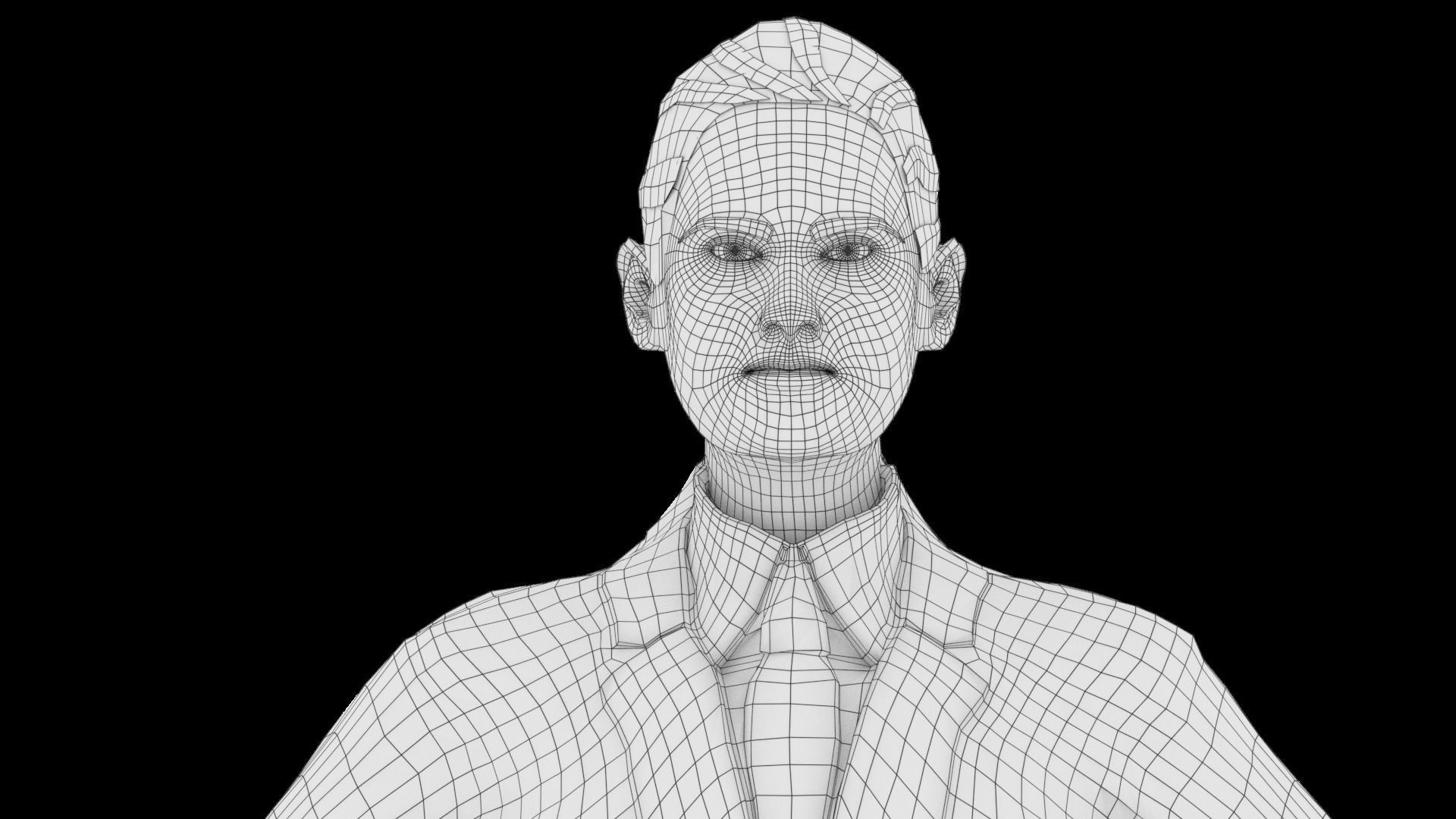 Model 9 man in suit 3D model_5