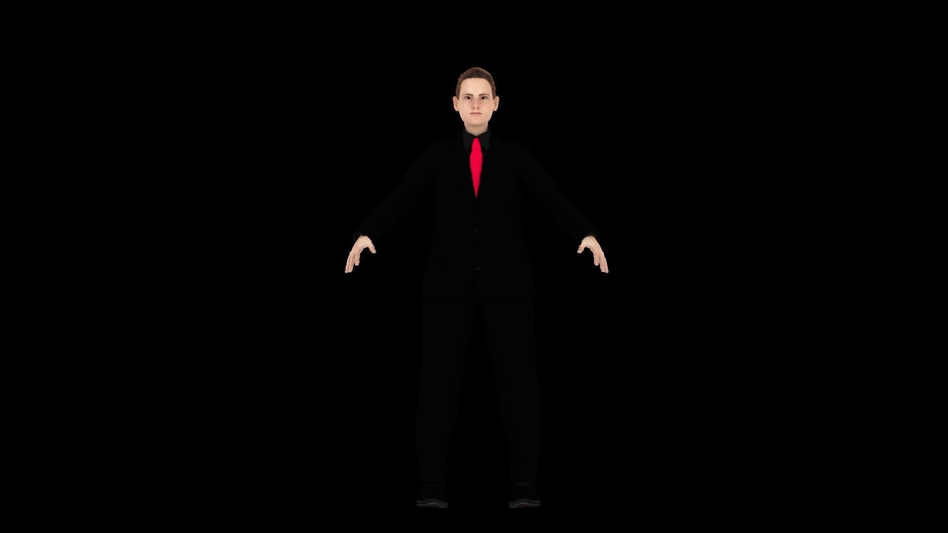 Model 9 man in suit 3D model_1