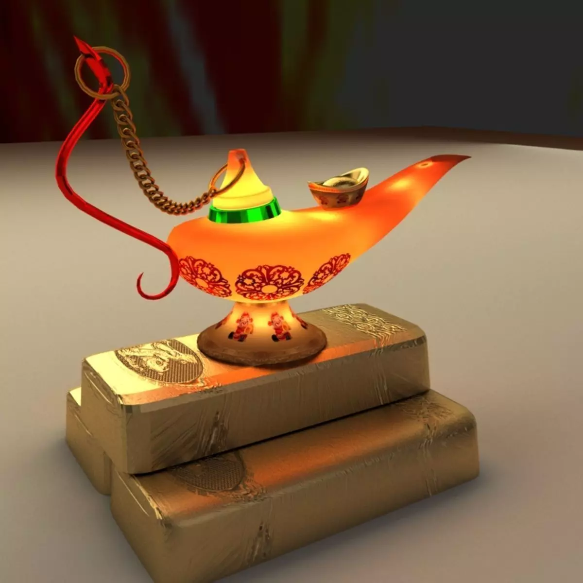 Magic Lamp 3D model_0