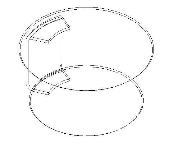 Revit round table family Wood 3D model_1