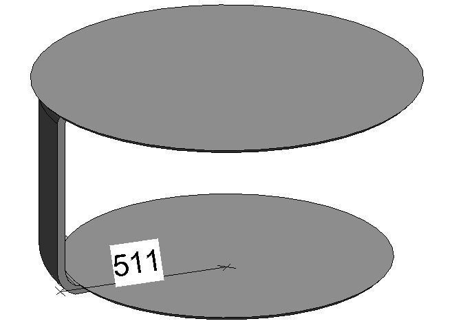 Revit round table family Wood 3D model_3