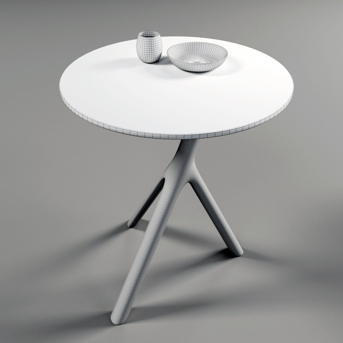 STORK side table Low-poly 3D model_4