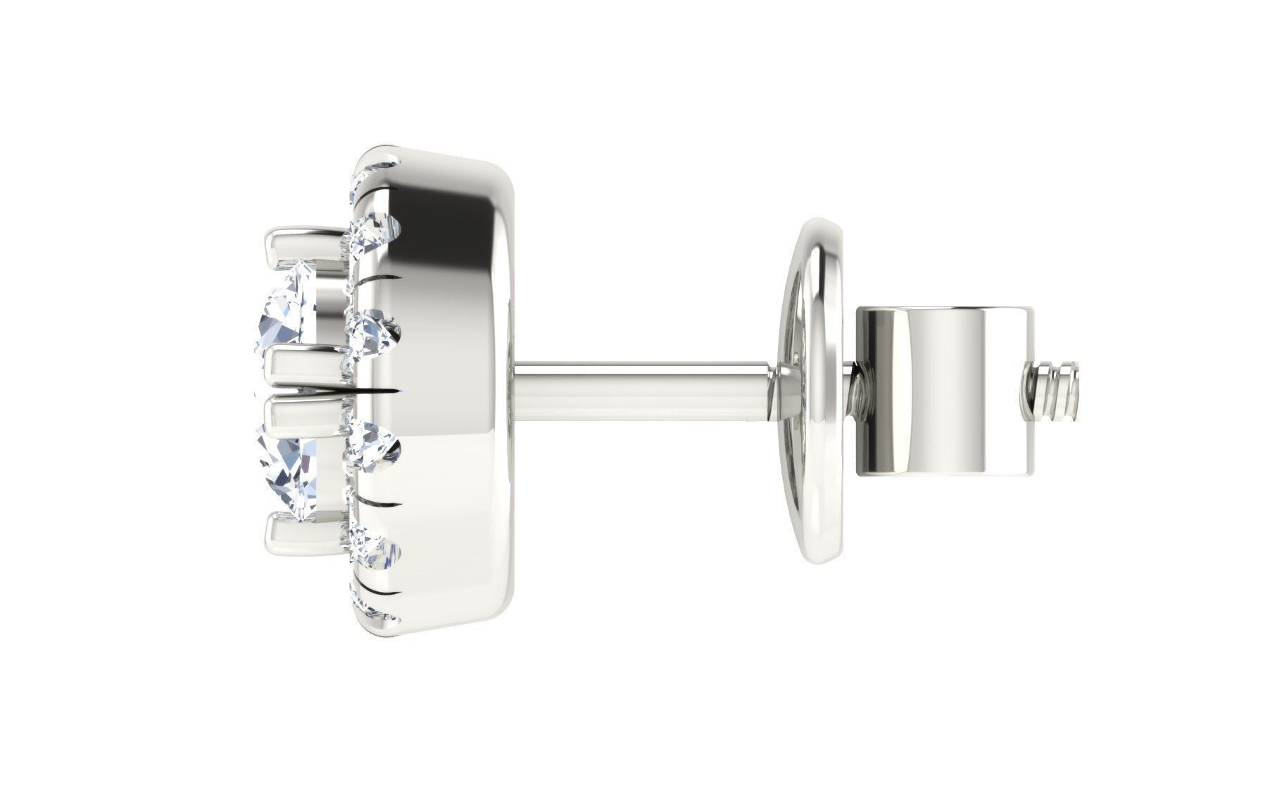 Solitaire pendant-earrings set 3dm stl render detail 3D print 3D print model_23