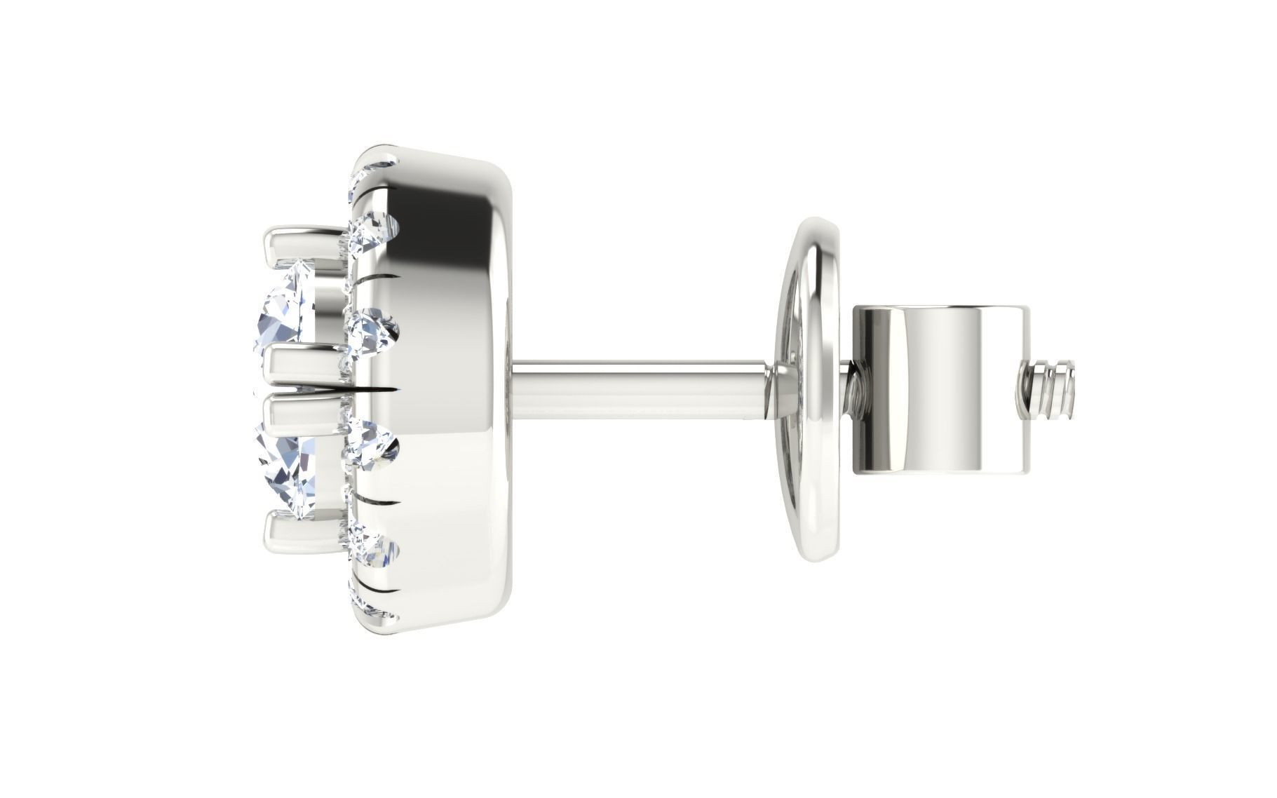 Solitaire pendant-earrings set 3dm stl render detail 3D print 3D print model_24