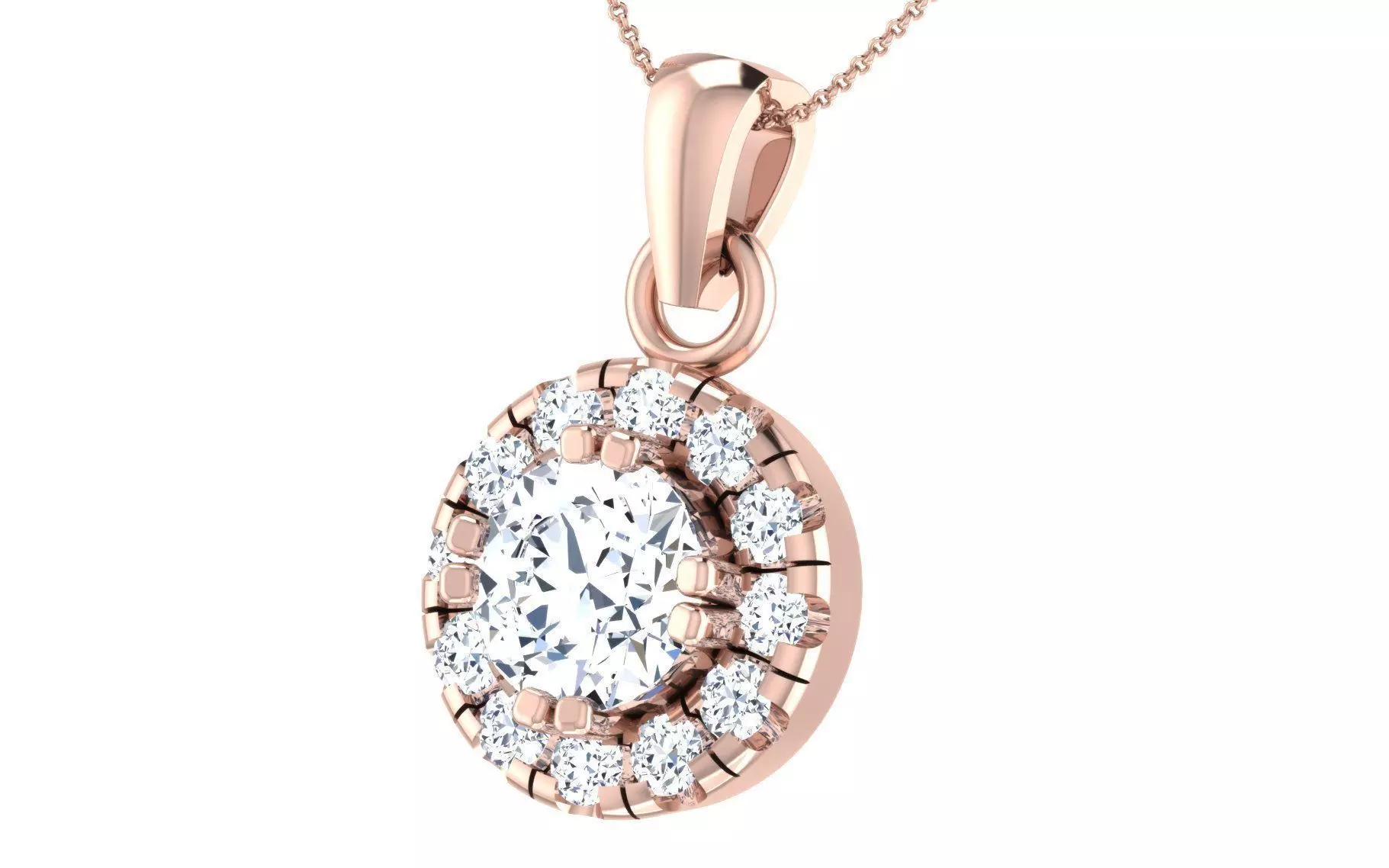 Solitaire pendant-earrings set 3dm stl render detail 3D print 3D print model_0