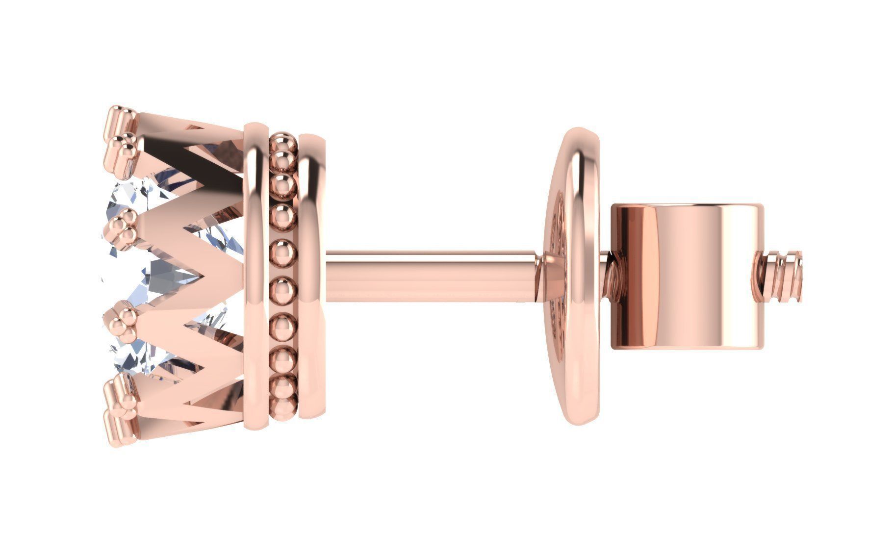 Solitaire pendant-earrings set 3dm stl render detail 3D print 3D print model_13