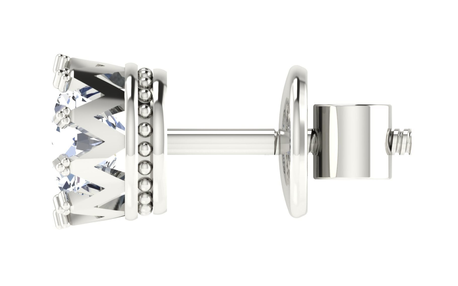 Solitaire pendant-earrings set 3dm stl render detail 3D print 3D print model_21