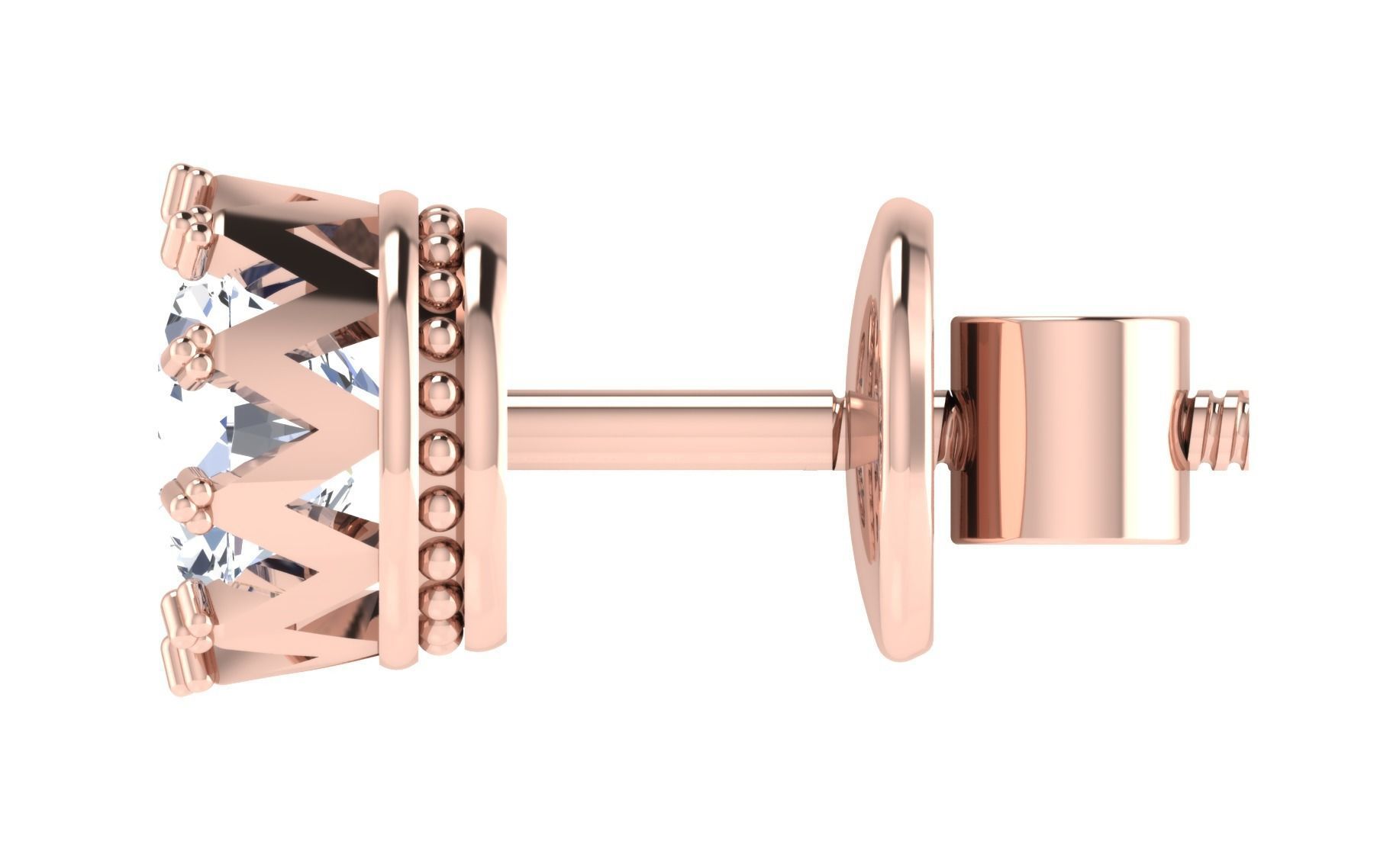 Solitaire pendant-earrings set 3dm stl render detail 3D print 3D print model_14