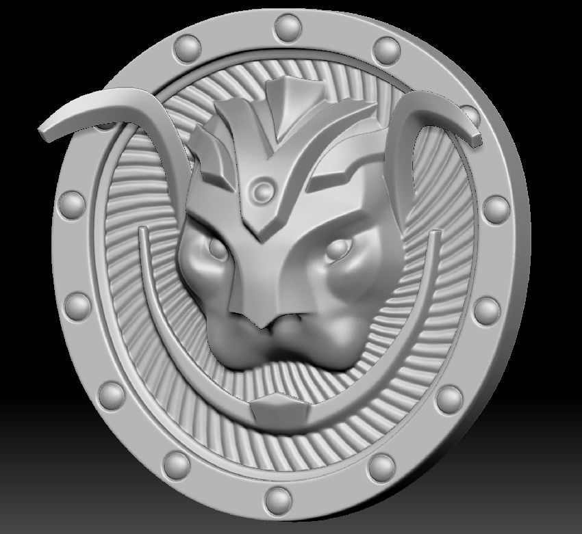 lion shield 3d print Free 3D print model_9
