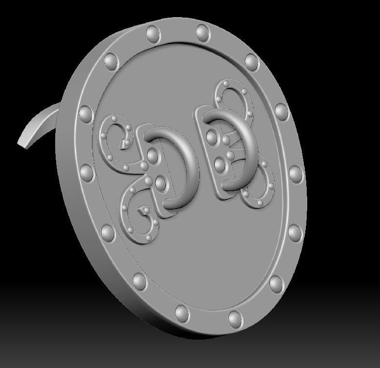 lion shield 3d print Free 3D print model_13
