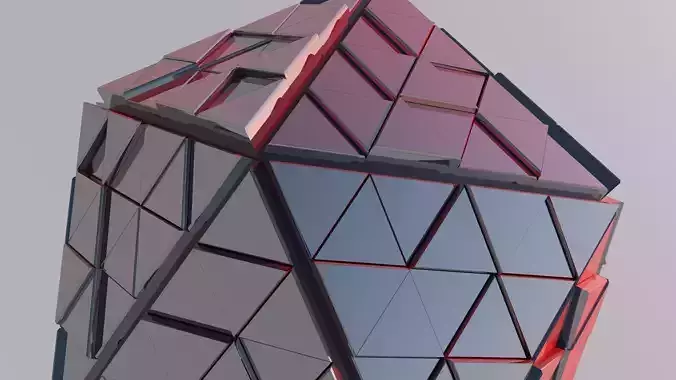 Sci Fi Platonic Shape Triangle Low-poly 3D model 2019 3D model