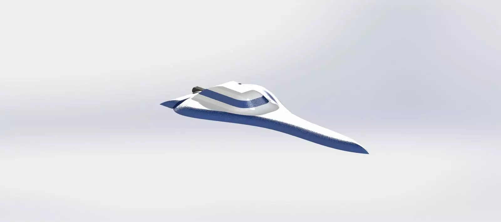 worlds fastest rc plane blue version Free 3D model_0
