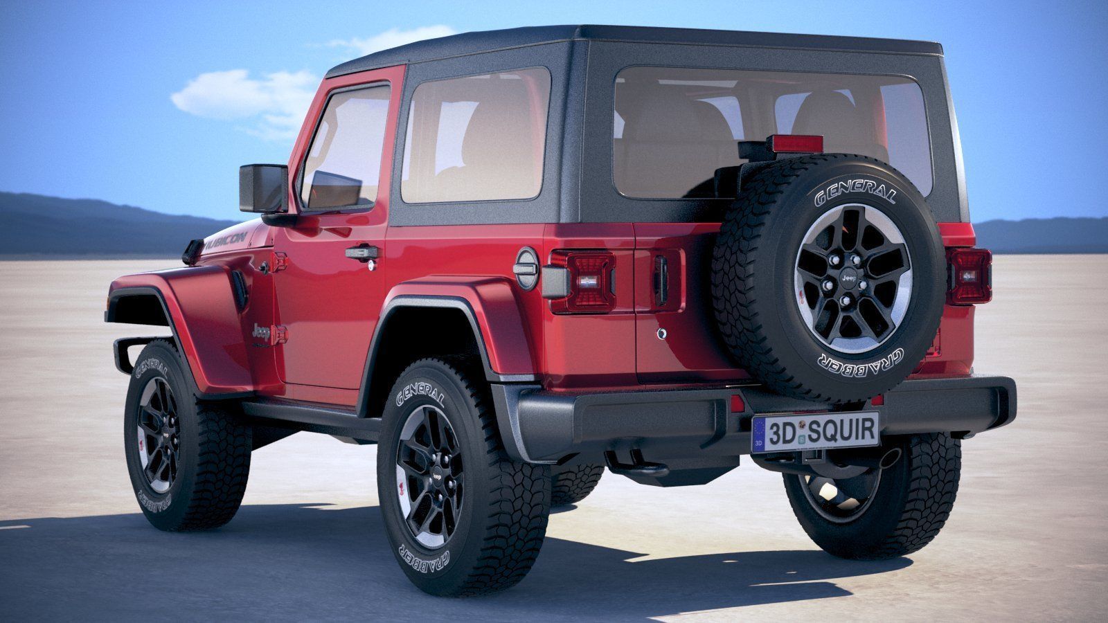Jeep Wrangler Rubicon SoftTop 2019 3D model_16