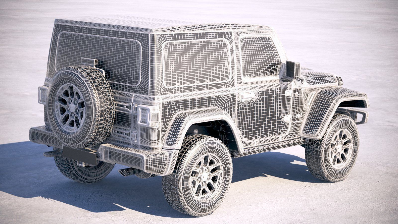 Jeep Wrangler Rubicon SoftTop 2019 3D model_28