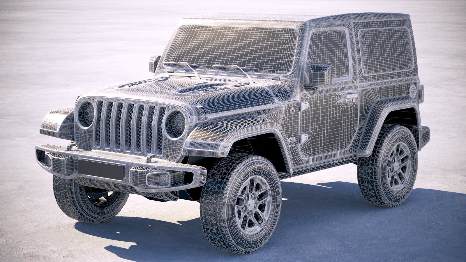 Jeep Wrangler Rubicon SoftTop 2019 3D model_27