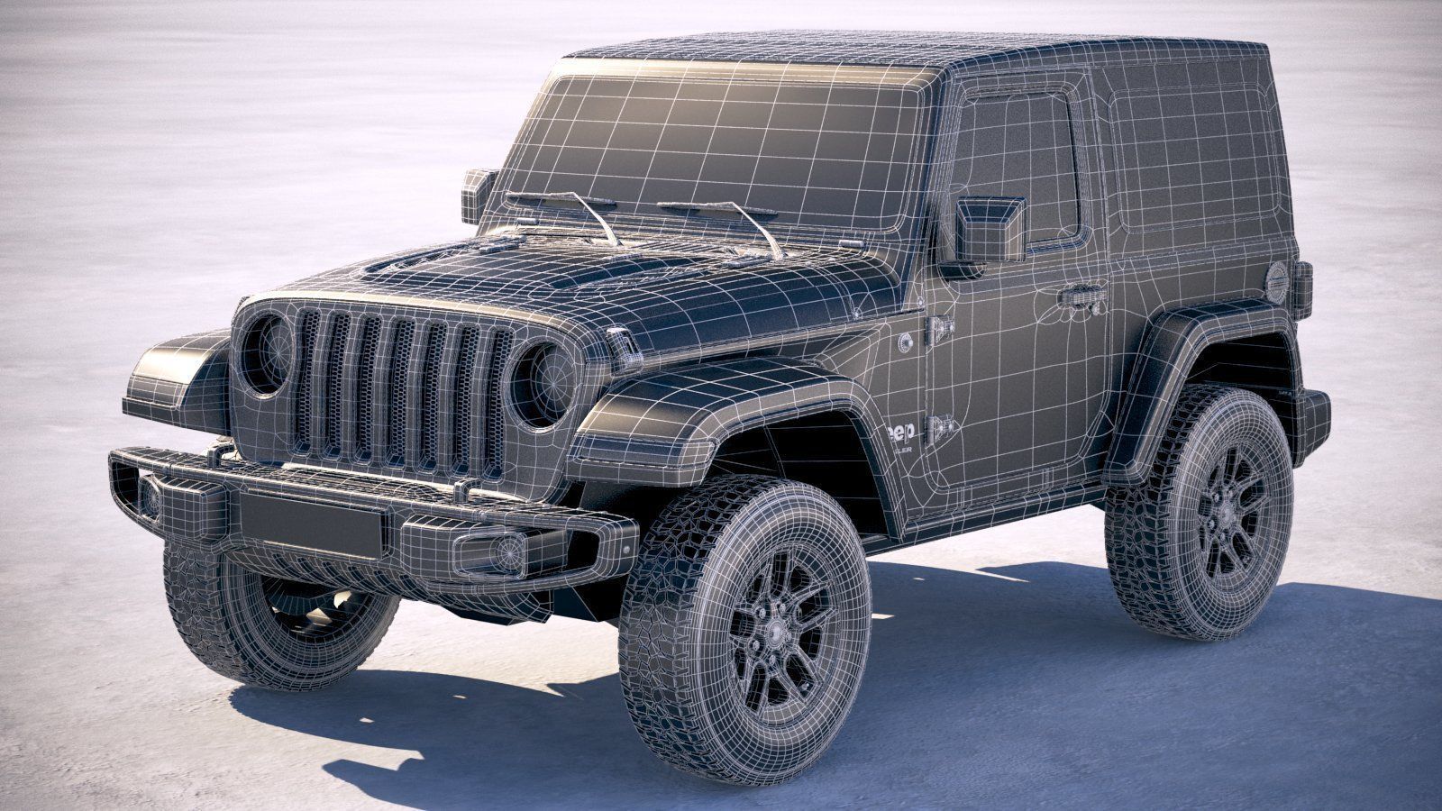 Jeep Wrangler Rubicon SoftTop 2019 3D model_29