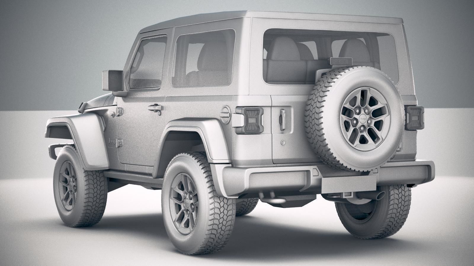 Jeep Wrangler Rubicon SoftTop 2019 3D model_26