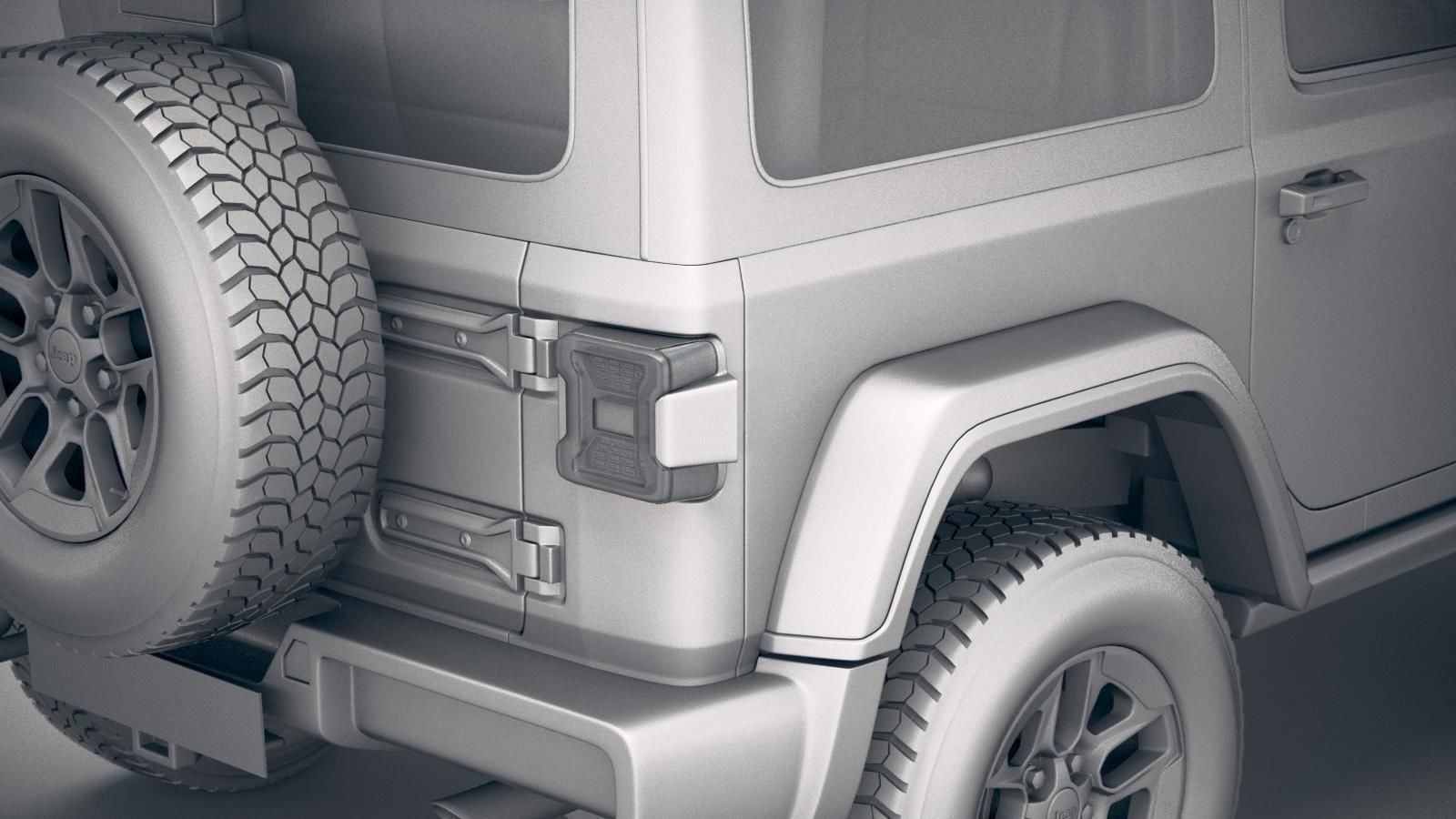 Jeep Wrangler Rubicon SoftTop 2019 3D model_22