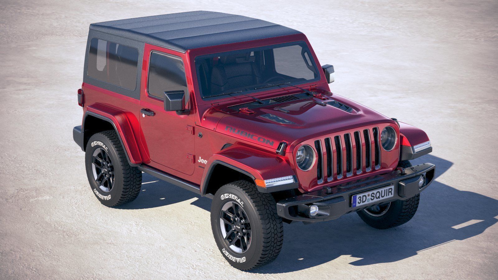 Jeep Wrangler Rubicon SoftTop 2019 3D model_14