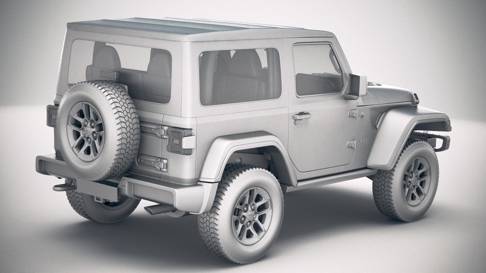Jeep Wrangler Rubicon SoftTop 2019 3D model_23