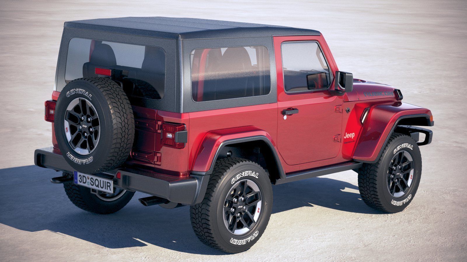 Jeep Wrangler Rubicon SoftTop 2019 3D model_7
