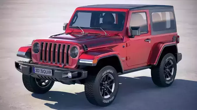 Jeep Wrangler Rubicon SoftTop 2019 3D model