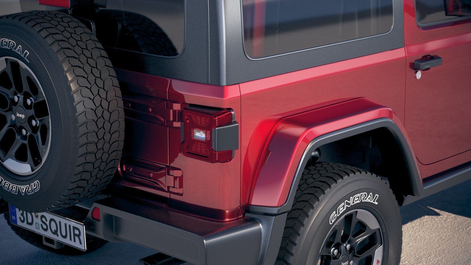 Jeep Wrangler Rubicon SoftTop 2019 3D model_3