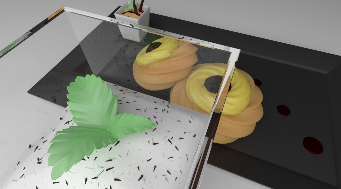 Zeppoles dessert 3D model_2