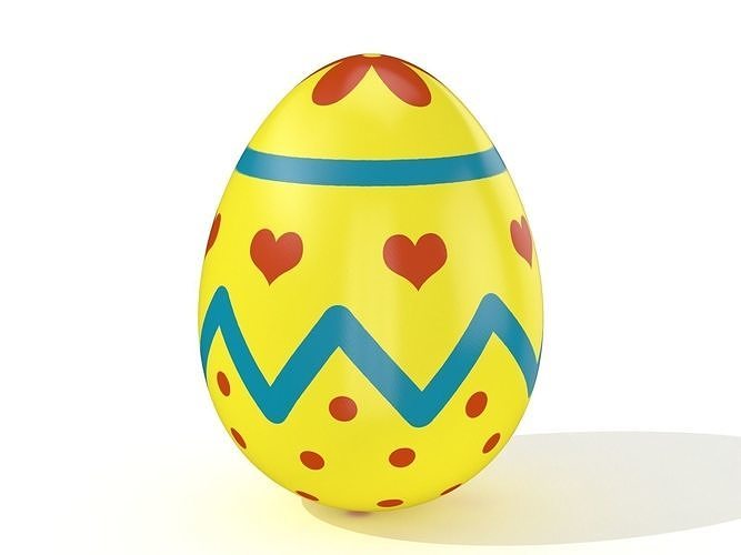 Easter egg N007 Low-poly 3D model
