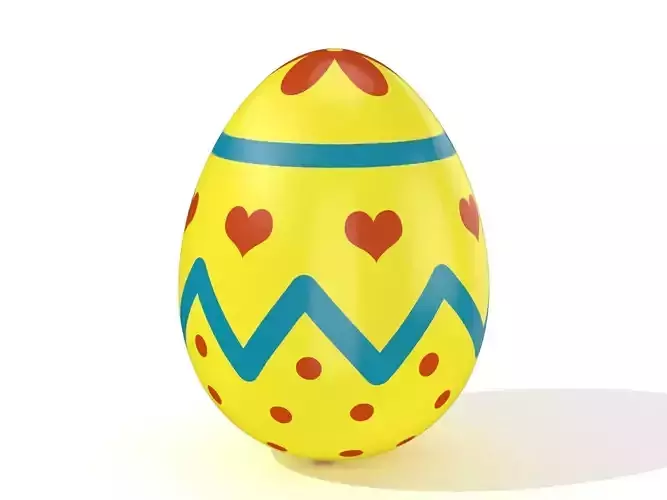 Easter egg N007 Low-poly 3D model
