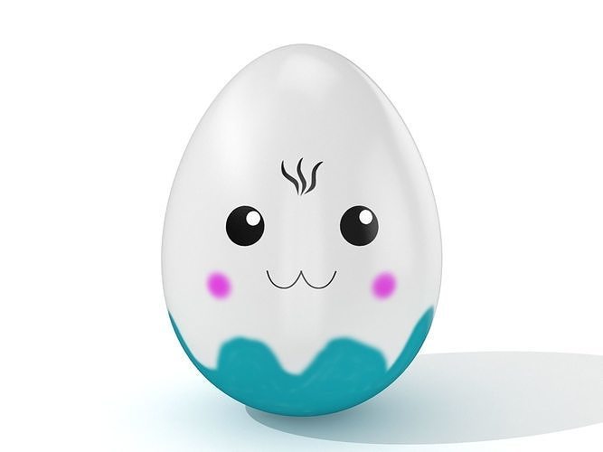 Easter egg N003 Low-poly 3D model