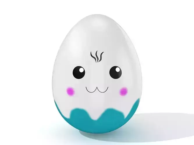 Easter egg N003 Low-poly 3D model